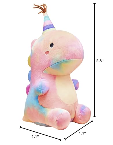 VHYHCY Stuffed Animal Plush Toys, Cute Dinosaur Toy, Soft Dino Plushies for Kids Plush Doll Gifts for Boys Girls (Green, 9 Inch)