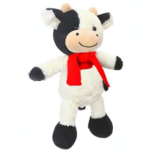 CHELEI2019 11.8" Cow Stuffed Animals Soft Cuddly Cow Plush Stuffed Animal Toy for Kids