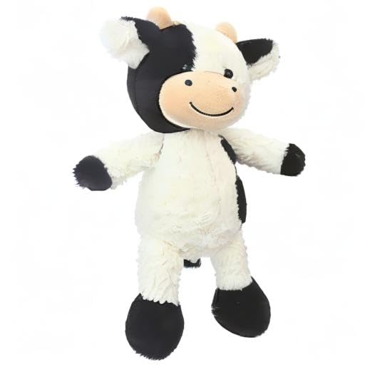 CHELEI2019 11.8" Cow Stuffed Animals Soft Cuddly Cow Plush Stuffed Animal Toy for Kids