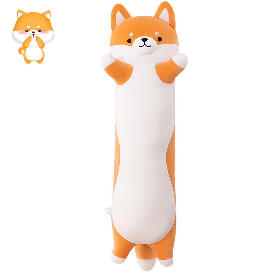 Long Shiba Inu Plush Toy, Soft Long Stuffed Corgi Plush Cute Long Shiba Inu Dog Stuffed Animals Shiba Inu Body Plush Stuffed Animal for Kids(Dog, 70cm/27.5inch)