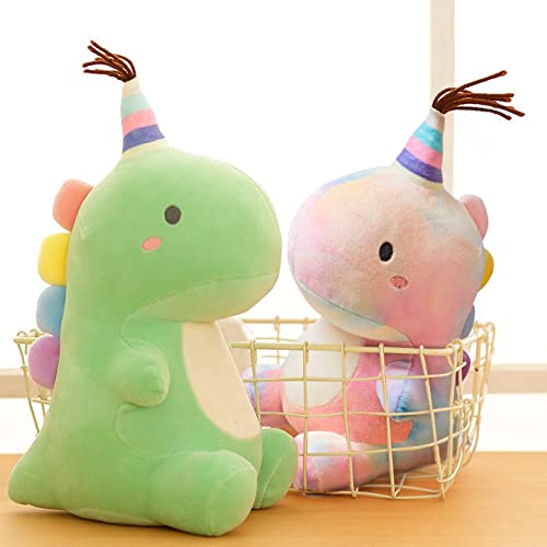 VHYHCY Stuffed Animal Plush Toys, Cute Dinosaur Toy, Soft Dino Plushies for Kids Plush Doll Gifts for Boys Girls (Green, 9 Inch)