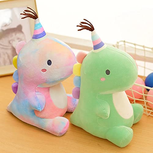 VHYHCY Stuffed Animal Plush Toys, Cute Dinosaur Toy, Soft Dino Plushies for Kids Plush Doll Gifts for Boys Girls (Green, 9 Inch)