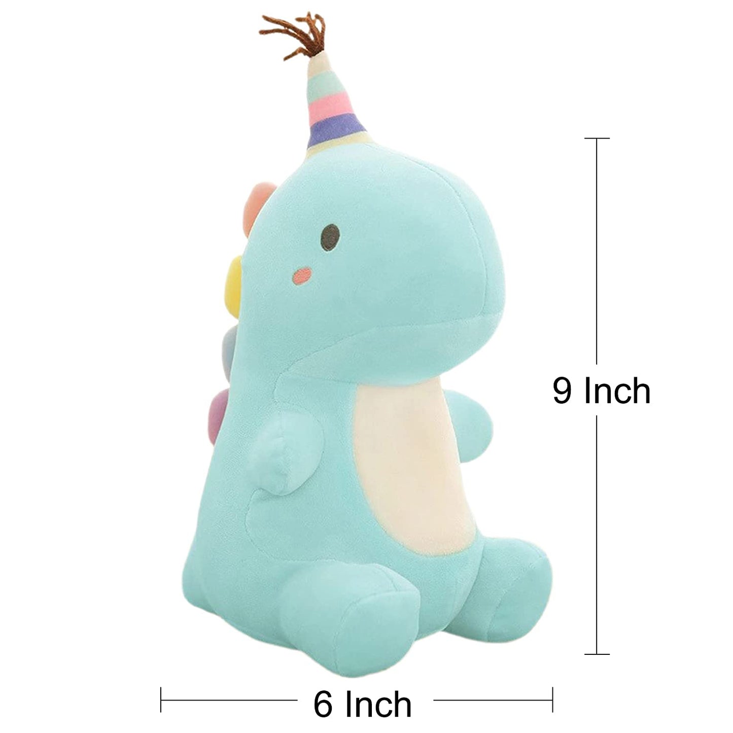 VHYHCY Stuffed Animal Plush Toys, Cute Dinosaur Toy, Soft Dino Plushies for Kids Plush Doll Gifts for Boys Girls (Green, 9 Inch)