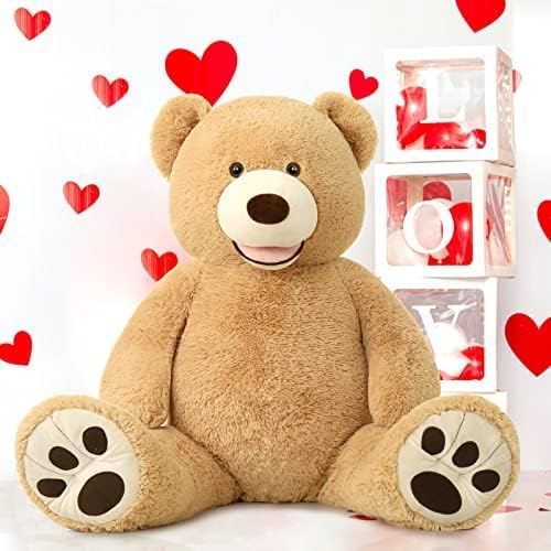 MorisMos Giant Teddy Bear Plush 5 Feet, Large Teddy Bears Stuffed Animals for Girlfriend Boyfriend, 5 Foot Life Size Bear Gifts for Valentine's Day, Baby Shower, Birthday