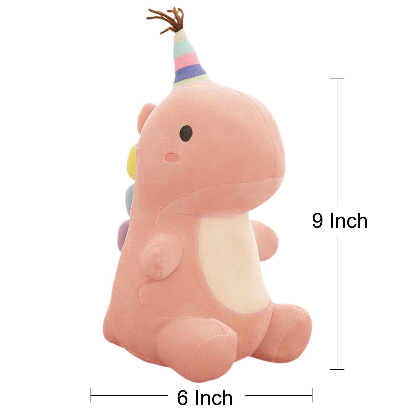 VHYHCY Stuffed Animal Plush Toys, Cute Dinosaur Toy, Soft Dino Plushies for Kids Plush Doll Gifts for Boys Girls (Green, 9 Inch)