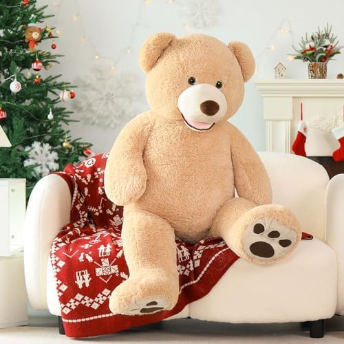 MorisMos Giant Teddy Bear Plush 5 Feet, Large Teddy Bears Stuffed Animals for Girlfriend Boyfriend, 5 Foot Life Size Bear Gifts for Valentine's Day, Baby Shower, Birthday