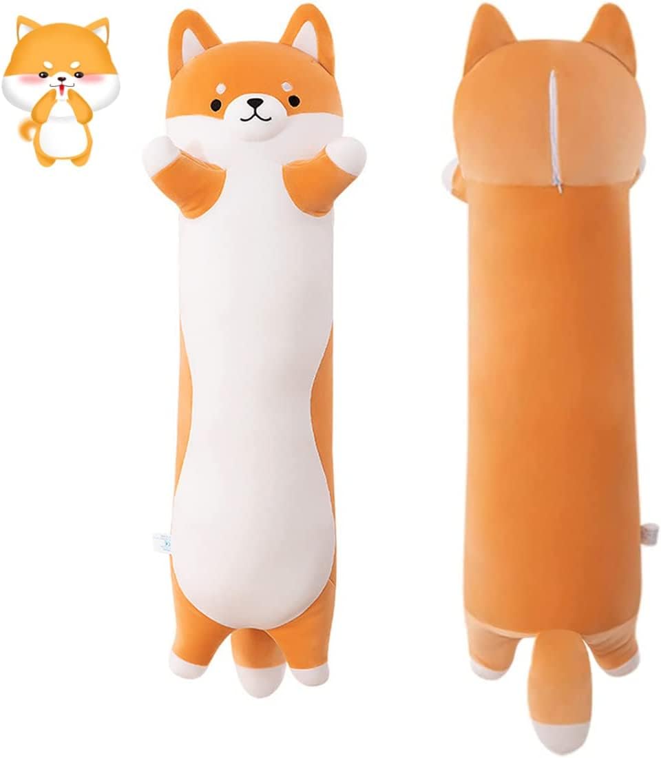 Long Shiba Inu Plush Toy, Soft Long Stuffed Corgi Plush Cute Long Shiba Inu Dog Stuffed Animals Shiba Inu Body Plush Stuffed Animal for Kids(Dog, 70cm/27.5inch)