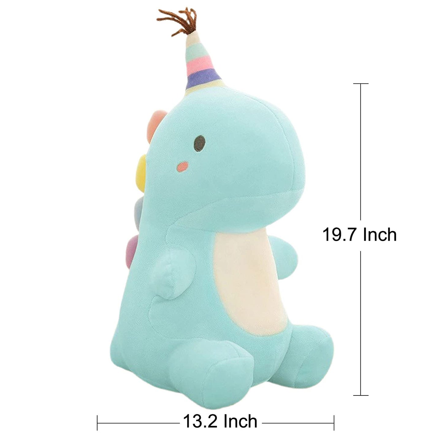 VHYHCY Stuffed Animal Plush Toys, Cute Dinosaur Toy, Soft Dino Plushies for Kids Plush Doll Gifts for Boys Girls (Green, 9 Inch)