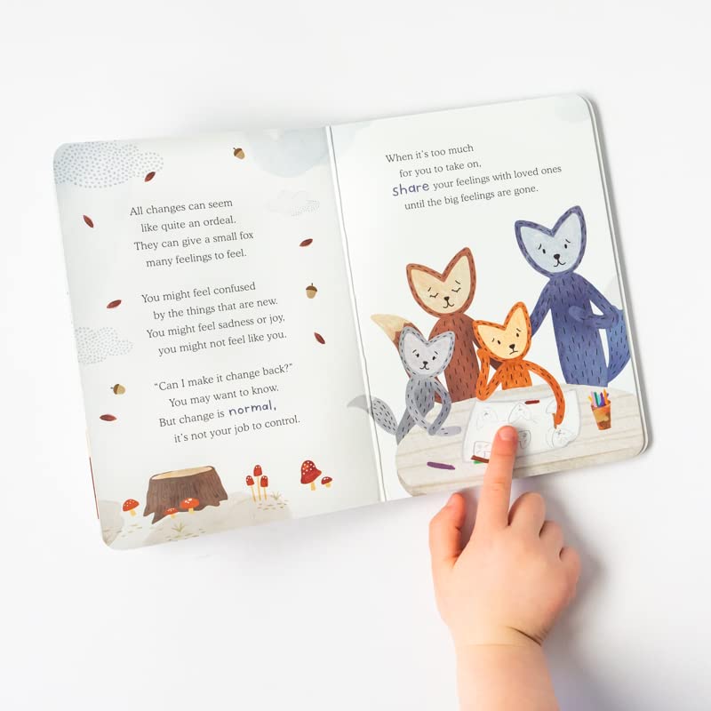 Slumberkins 14" Fox Kin & 2 Board Books Complete Set Bundle | Supports Changes, Coping Skills & Transitions | Social Emotional Development | Soft Plush Animal Gift Set (Fox Kin Plush + 2 Board Books)