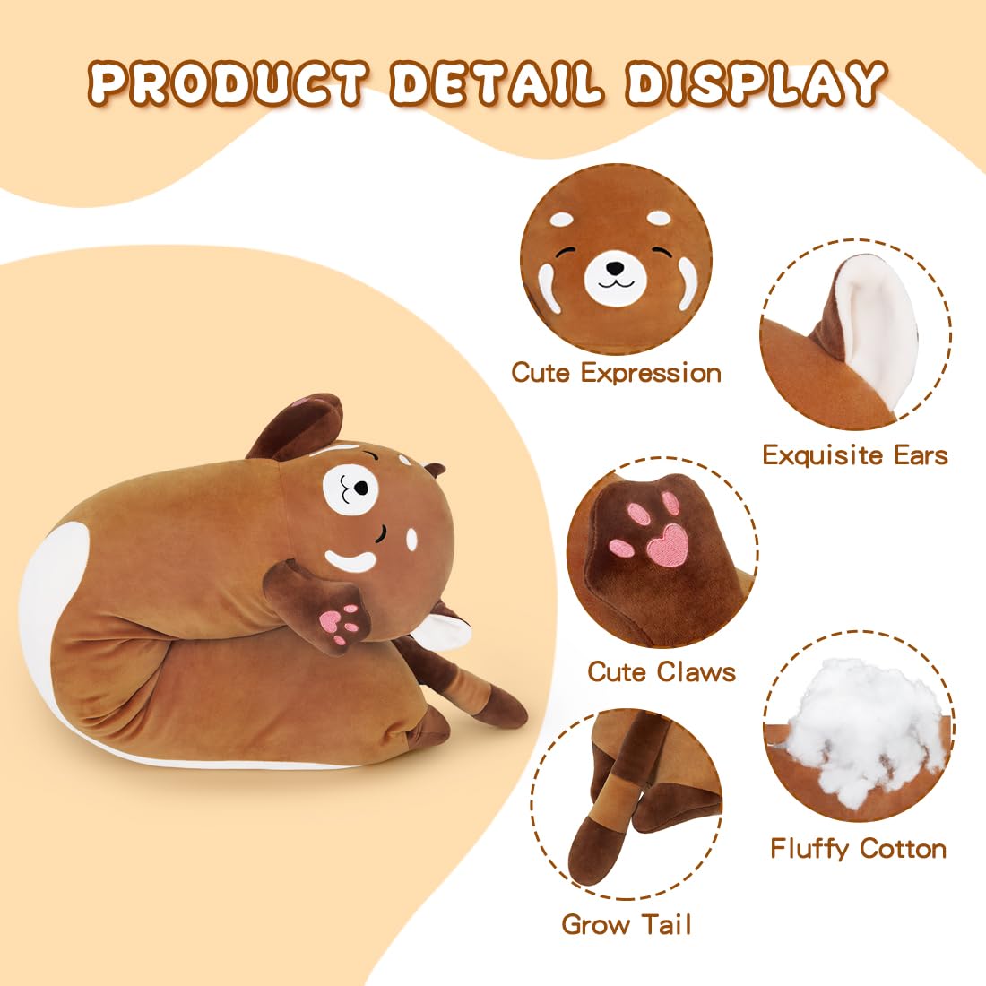 Long Shiba Inu Plush Toy, Soft Long Stuffed Corgi Plush Cute Long Shiba Inu Dog Stuffed Animals Shiba Inu Body Plush Stuffed Animal for Kids(Dog, 70cm/27.5inch)