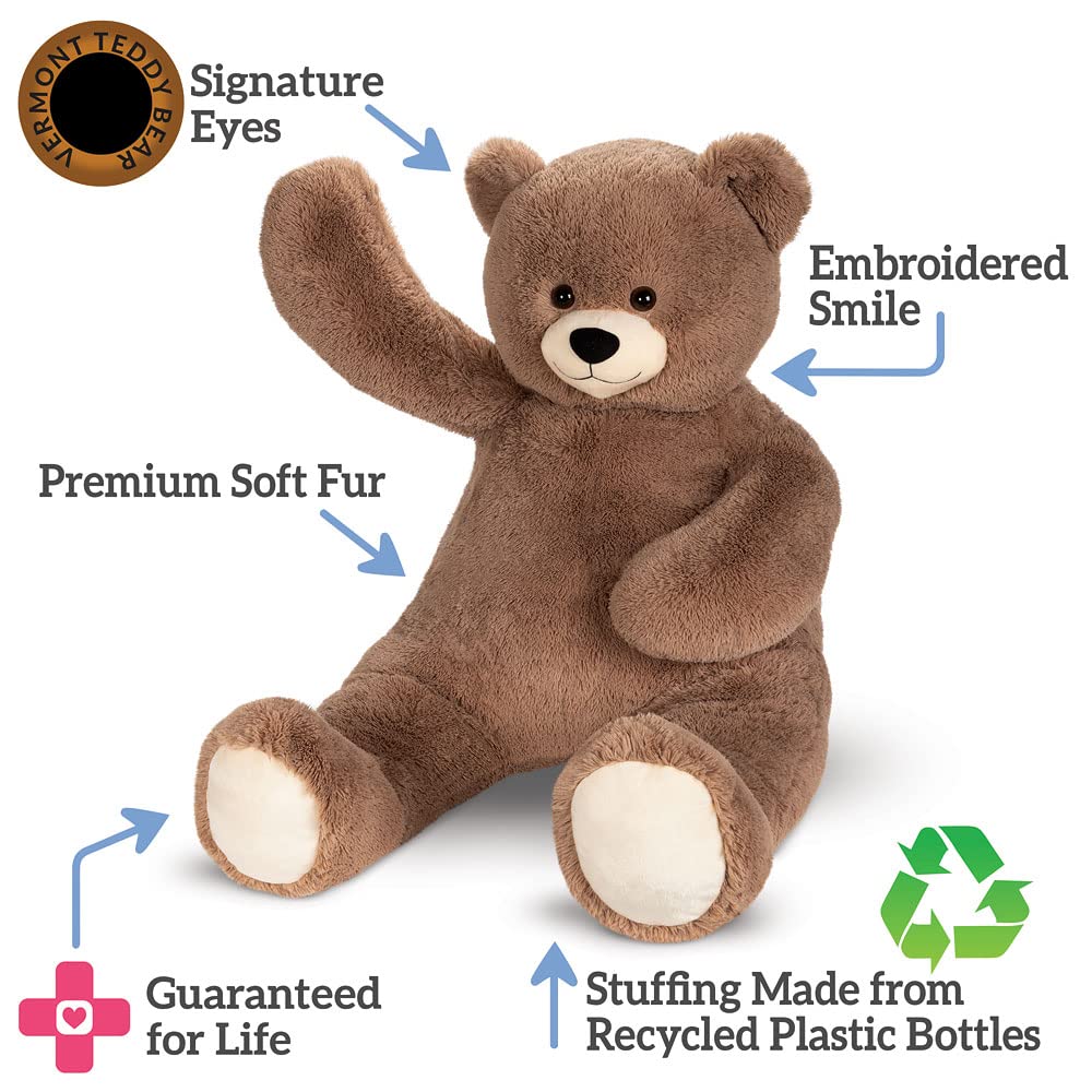 Vermont Teddy Bear Giant Elephant Stuffed Animal - Giant Stuffed Animals, 4 Foot, 48", 4 FT