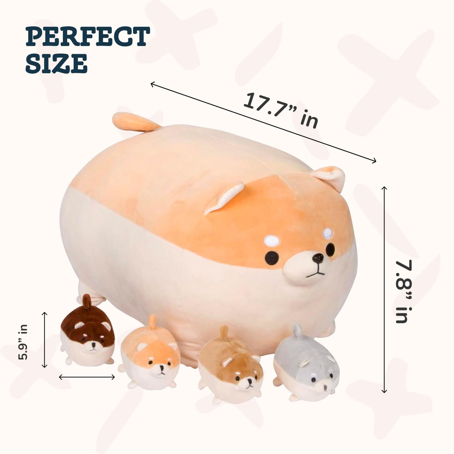 PixieCrush Adopt Me Dog Stuffed Animals for Girls Ages Three to Eight- Mommy Labradoodle with Four Puppies- Magical Dog Pillow Plushie - Enchanting Toy Dog Surprise for Imaginative Play