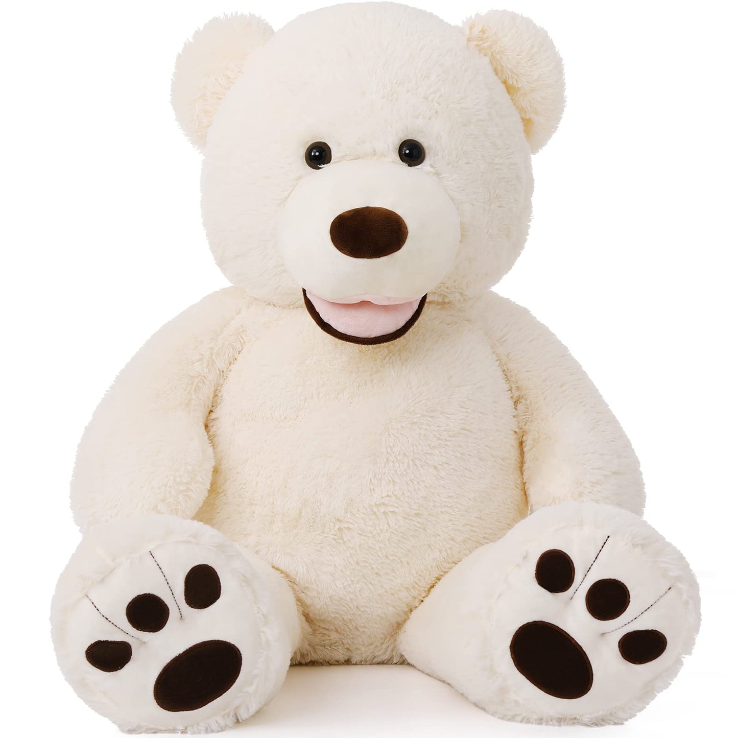 MorisMos Giant Teddy Bear Plush 5 Feet, Large Teddy Bears Stuffed Animals for Girlfriend Boyfriend, 5 Foot Life Size Bear Gifts for Valentine's Day, Baby Shower, Birthday