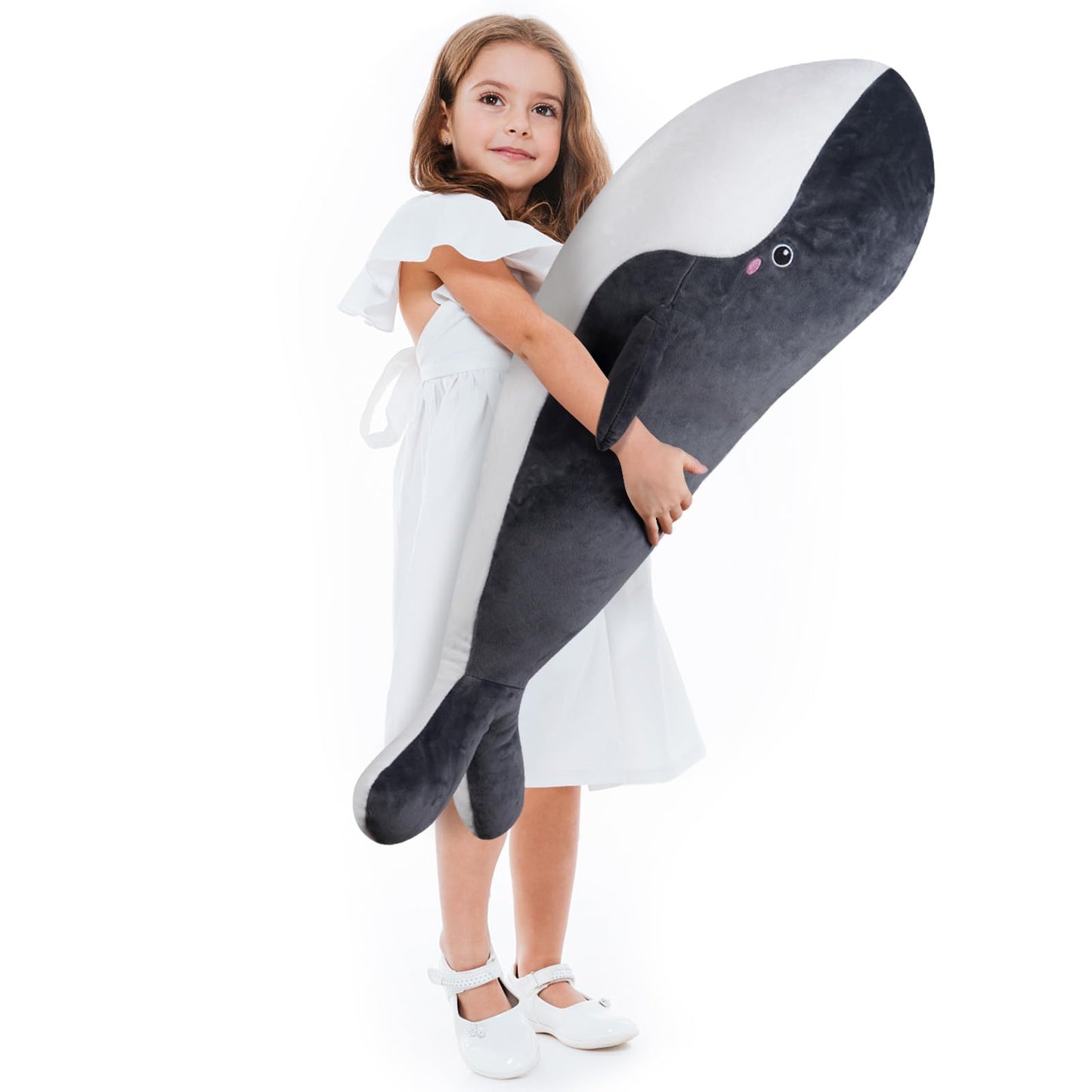 Whale Stuffed Animal - Large Stuffed Whale,Soft Whale Plush Body Pillow,Cute Plushies Whale Throw Pillows Birthday Gifts for Girls & Boys 47.2IN (Blue,X-Large)