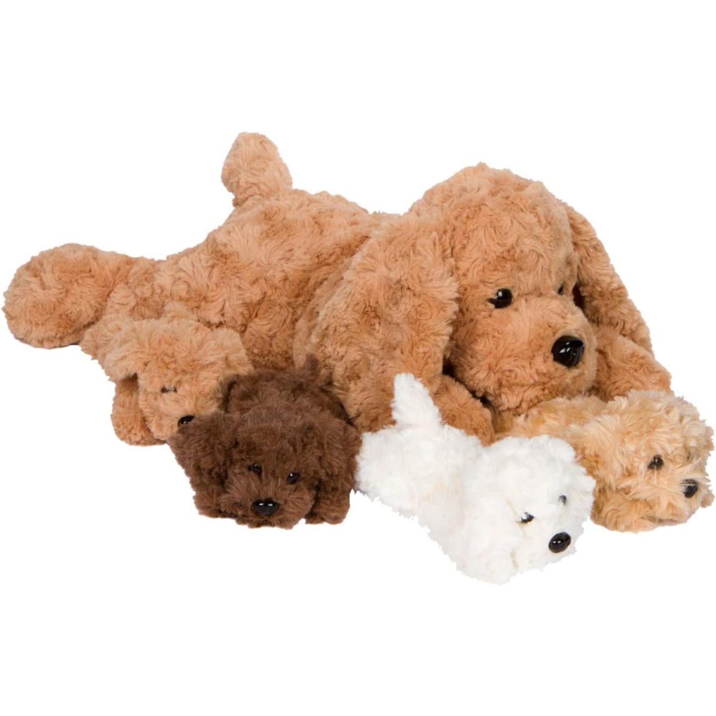PixieCrush Adopt Me Dog Stuffed Animals for Girls Ages Three to Eight- Mommy Labradoodle with Four Puppies- Magical Dog Pillow Plushie - Enchanting Toy Dog Surprise for Imaginative Play