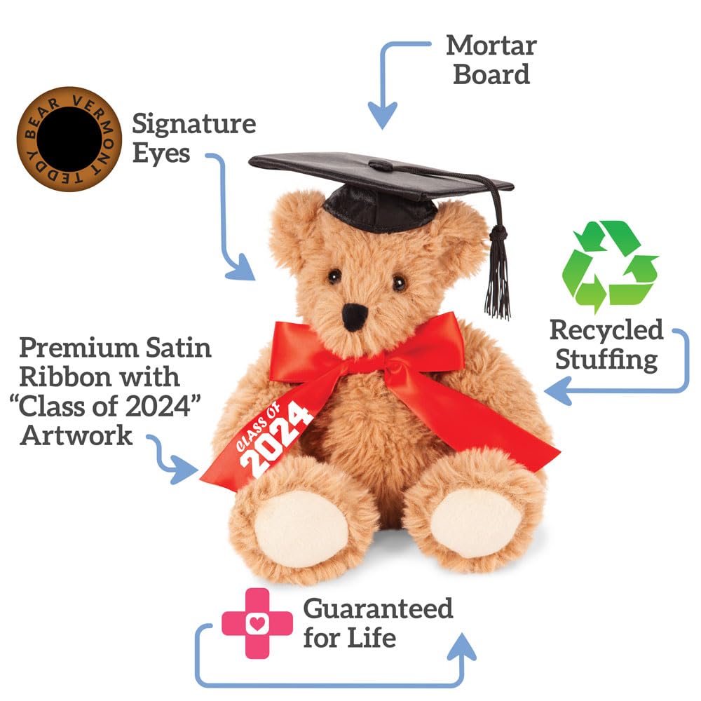 Vermont Teddy Bear Super Soft Almond Brown Teddy Bear - 18 Inch, Plush Stuffed Animal to Sleep with, Cozy Bear Plush from Stuffed Animals