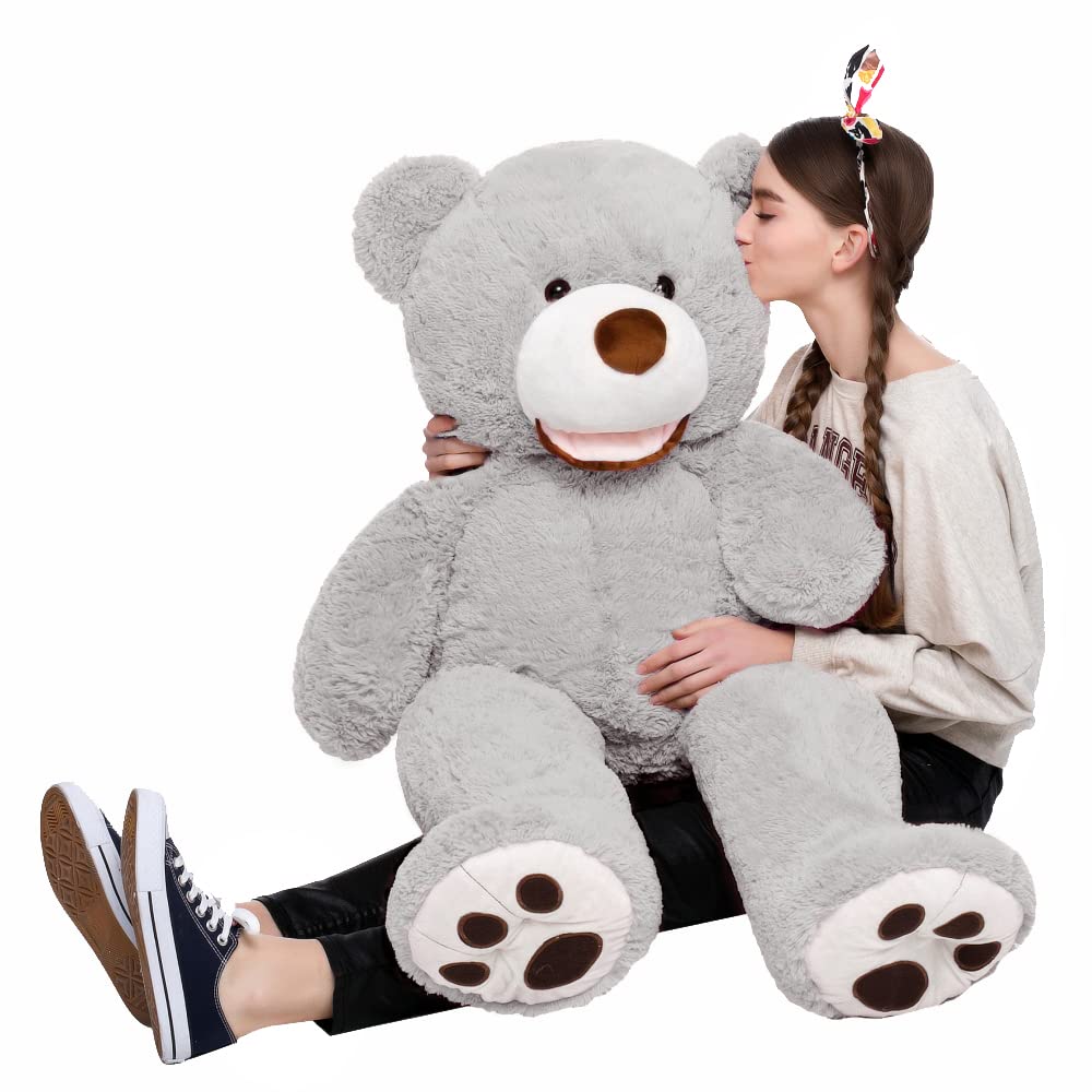 MorisMos Giant Teddy Bear Plush 5 Feet, Large Teddy Bears Stuffed Animals for Girlfriend Boyfriend, 5 Foot Life Size Bear Gifts for Valentine's Day, Baby Shower, Birthday
