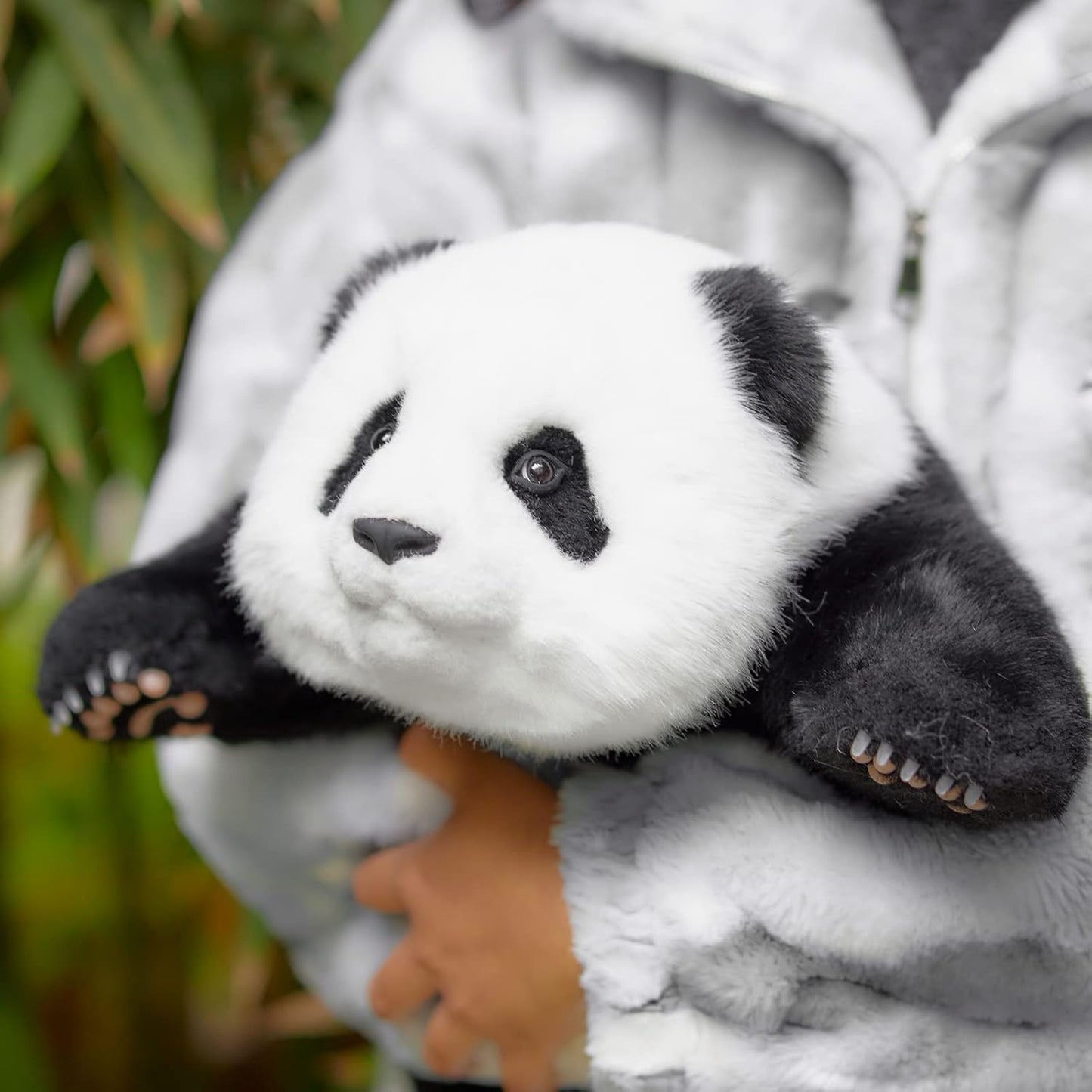 Chongker Weighted Stuffed Animals Panda Collection “MengLan” - Handmade Realistic Giant Panda Plush 4LBS, Lifelike Animals, Large