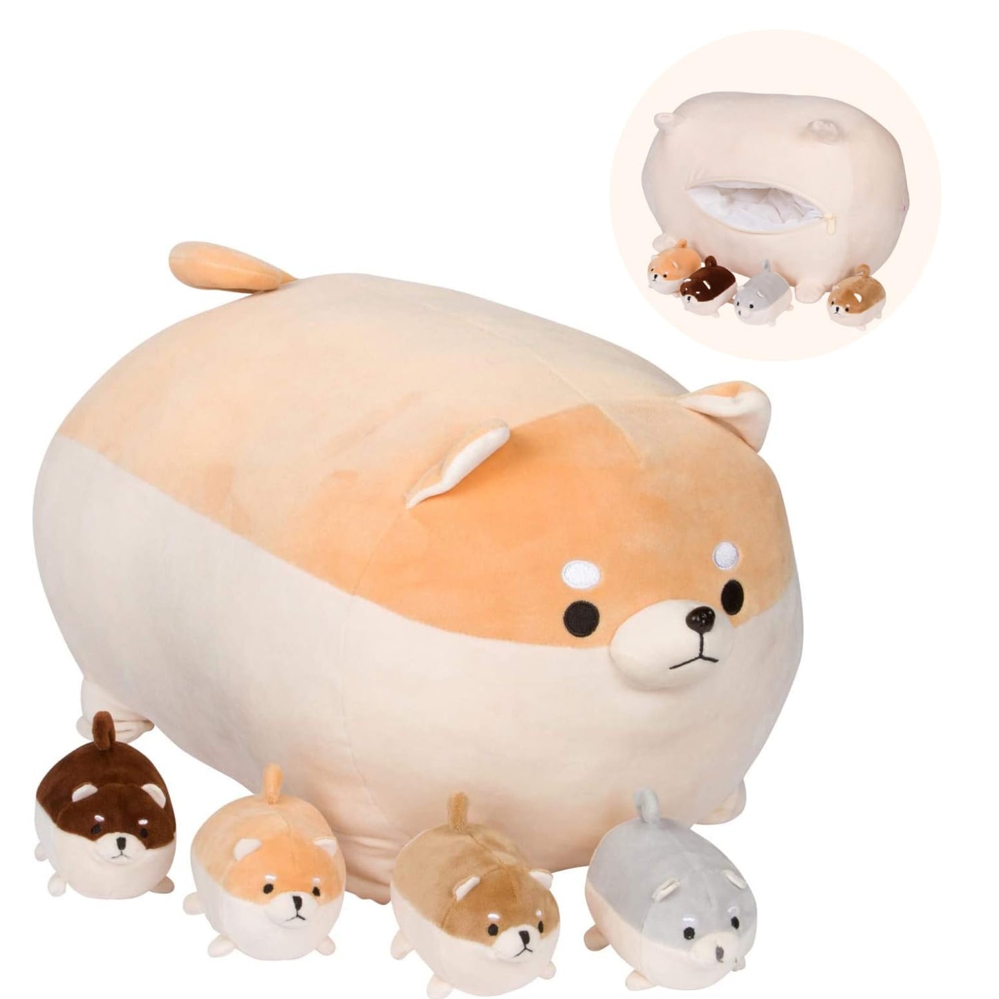 PixieCrush Adopt Me Dog Stuffed Animals for Girls Ages Three to Eight- Mommy Labradoodle with Four Puppies- Magical Dog Pillow Plushie - Enchanting Toy Dog Surprise for Imaginative Play