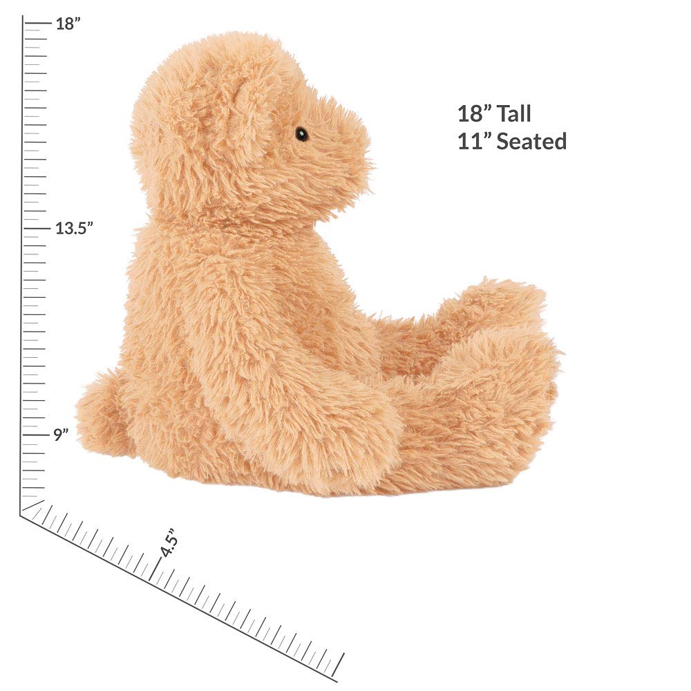 Vermont Teddy Bear Super Soft Almond Brown Teddy Bear - 18 Inch, Plush Stuffed Animal to Sleep with, Cozy Bear Plush from Stuffed Animals