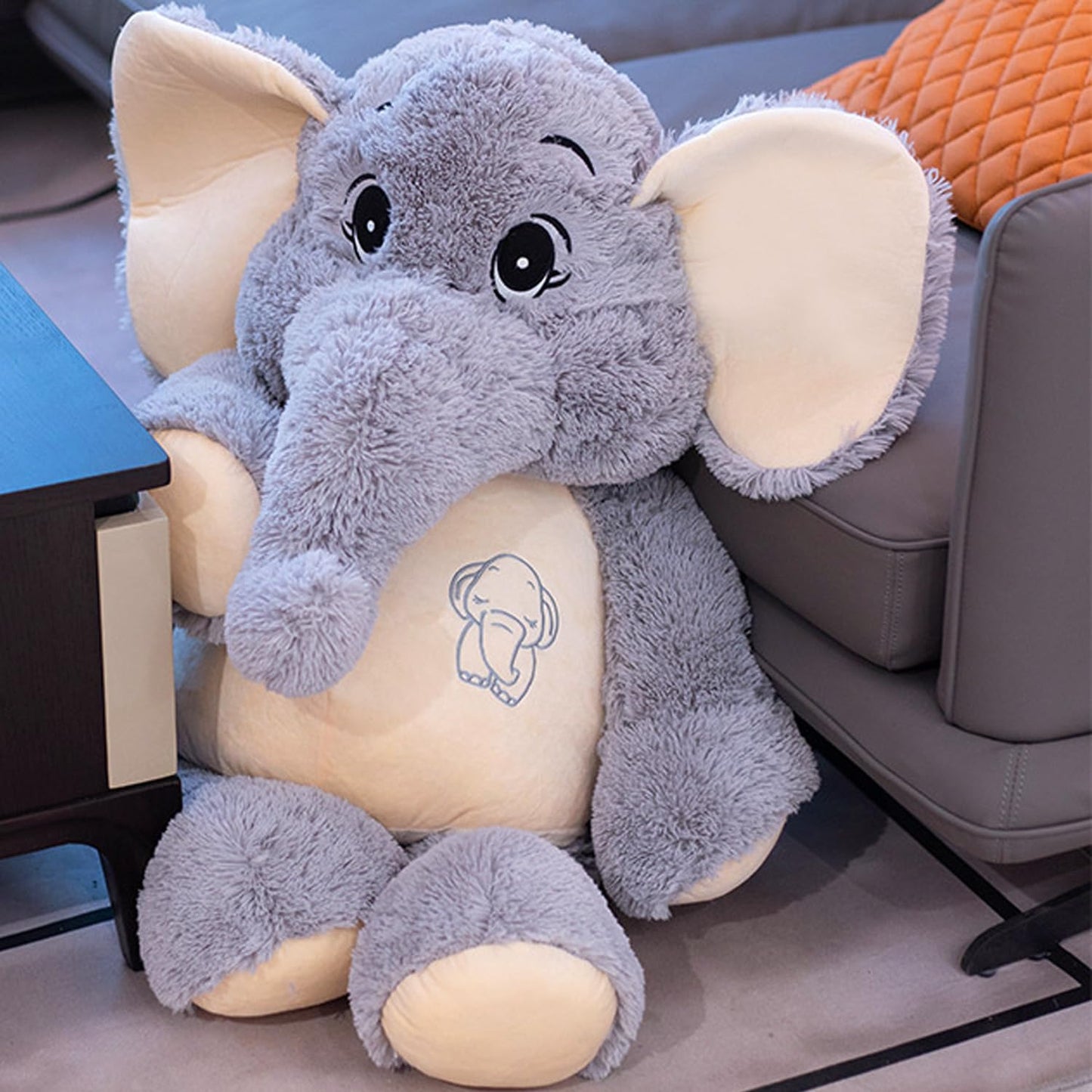 Giant Elephant Stuffed Animal 51'',Large Stuffed Elephant Plush Toy Soft Elephant Stuffed Animals for Birthday Mother's Day Christmas