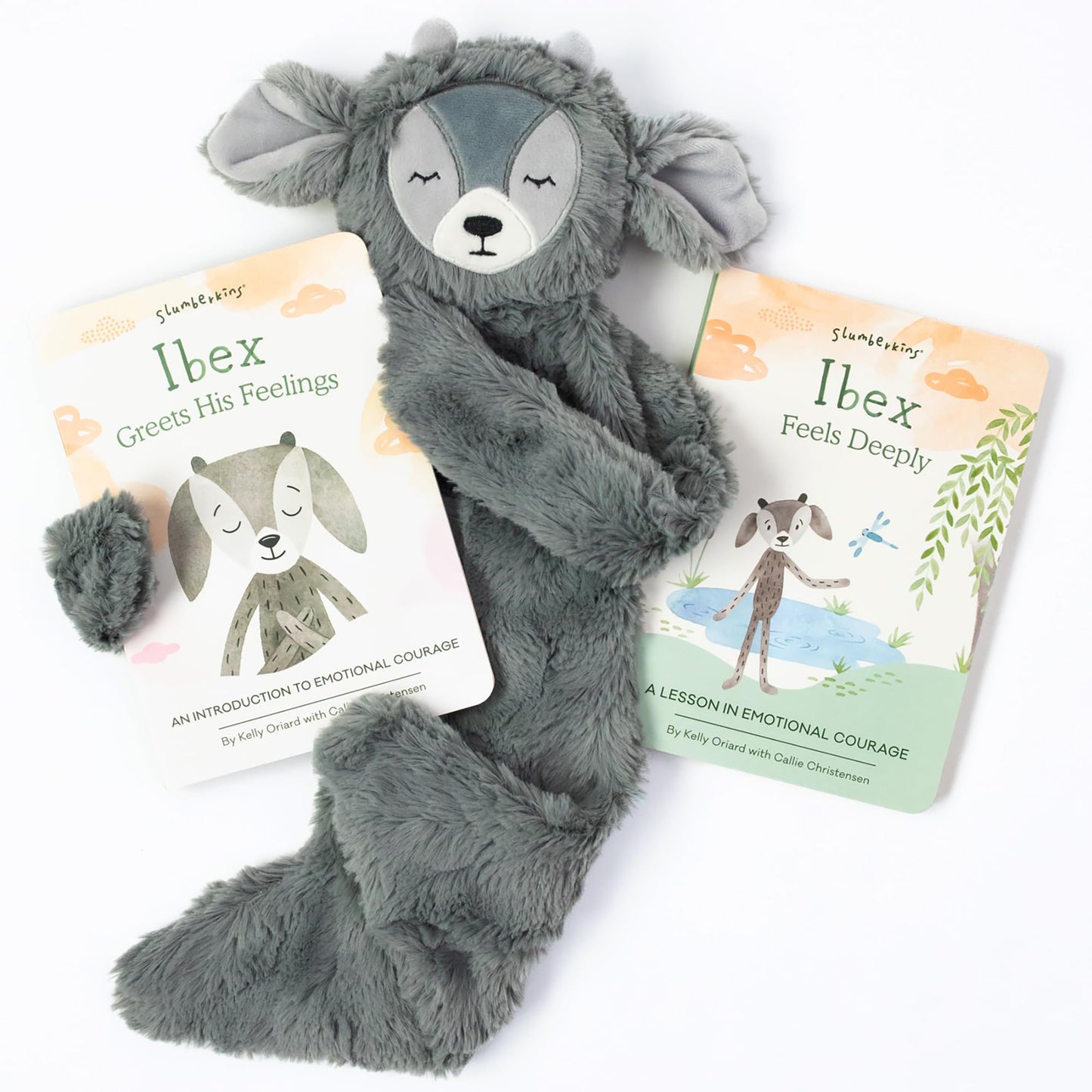 Slumberkins Sloth Snuggler & 2 Board Books Complete Set Bundle | Promotes Routines, Relaxation & Coping Skills | Social Emotional Learning Soft Plush Animal (Sloth Snuggler Plush + 2 Board Books)