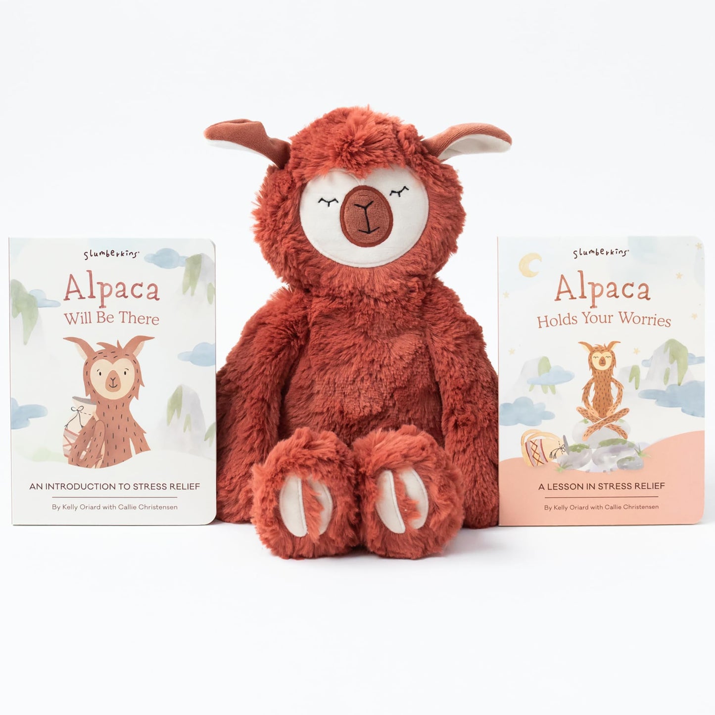 Slumberkins 14" Fox Kin & 2 Board Books Complete Set Bundle | Supports Changes, Coping Skills & Transitions | Social Emotional Development | Soft Plush Animal Gift Set (Fox Kin Plush + 2 Board Books)