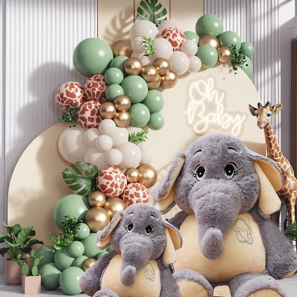 Giant Elephant Stuffed Animal 51'',Large Stuffed Elephant Plush Toy Soft Elephant Stuffed Animals for Birthday Mother's Day Christmas