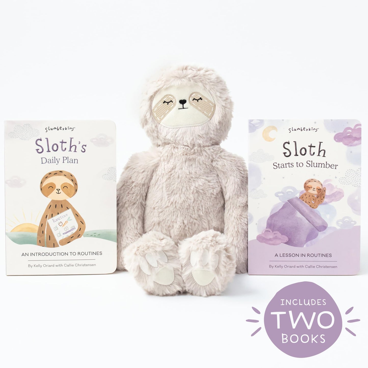 Slumberkins 14" Fox Kin & 2 Board Books Complete Set Bundle | Supports Changes, Coping Skills & Transitions | Social Emotional Development | Soft Plush Animal Gift Set (Fox Kin Plush + 2 Board Books)