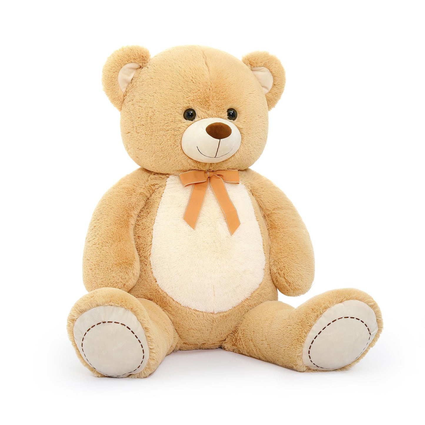Tezituor Large Teddy Bear Stuffed Animal 5Ft, Big Teddy Bear with Heart, Giant Brown Stuffed Bear Plush Toys for Kids, I Love You Bear Gift for Girlfriend