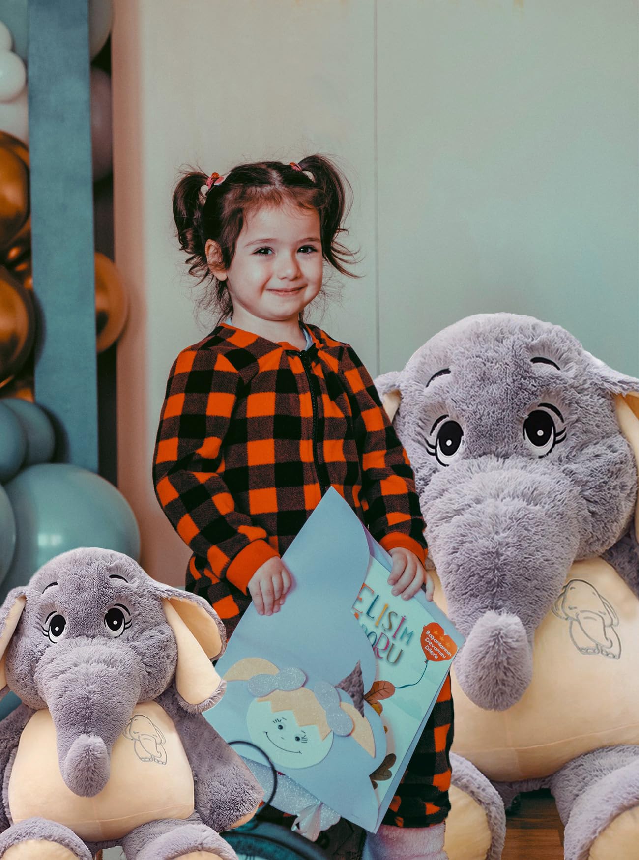 Giant Elephant Stuffed Animal 51'',Large Stuffed Elephant Plush Toy Soft Elephant Stuffed Animals for Birthday Mother's Day Christmas