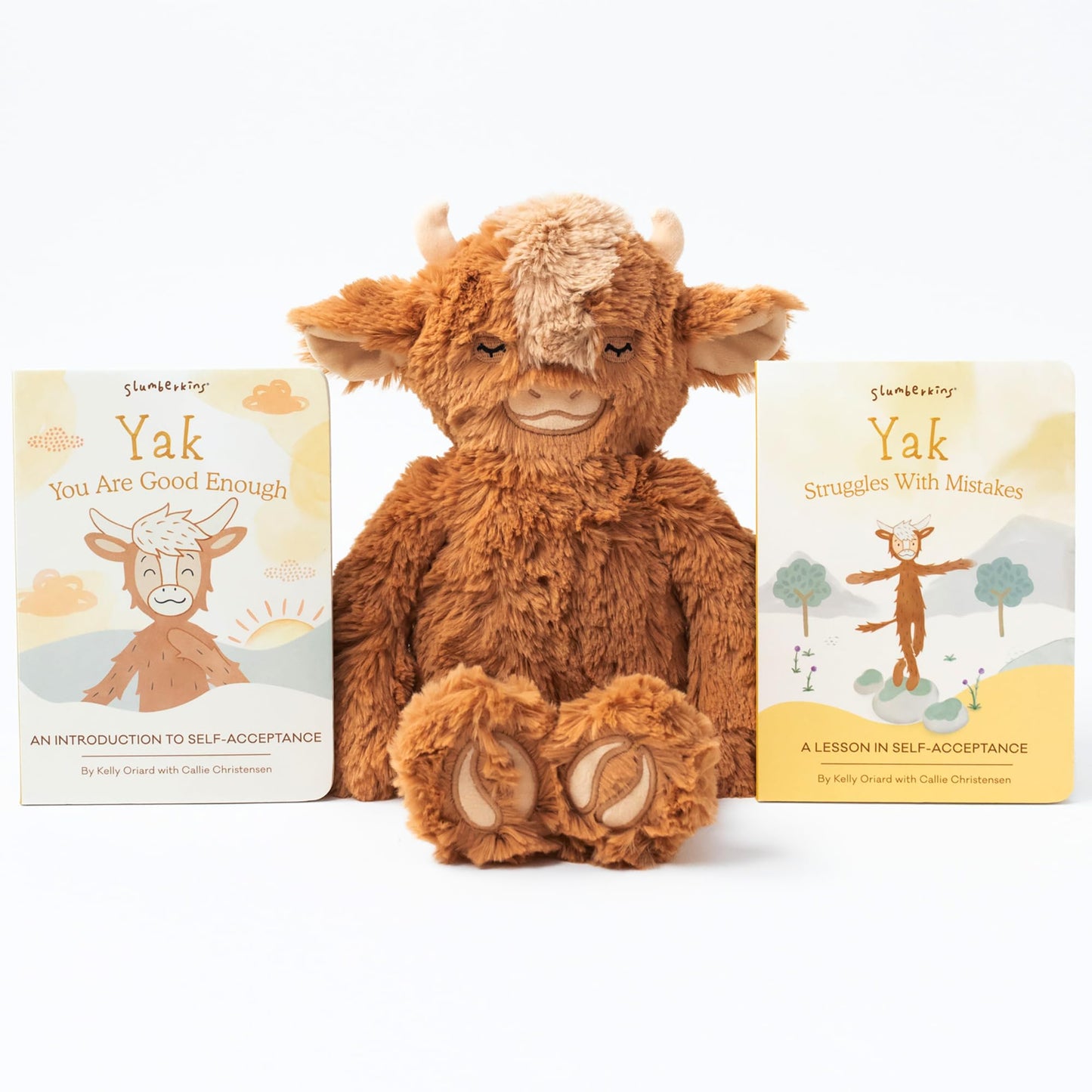 Slumberkins 14" Fox Kin & 2 Board Books Complete Set Bundle | Supports Changes, Coping Skills & Transitions | Social Emotional Development | Soft Plush Animal Gift Set (Fox Kin Plush + 2 Board Books)