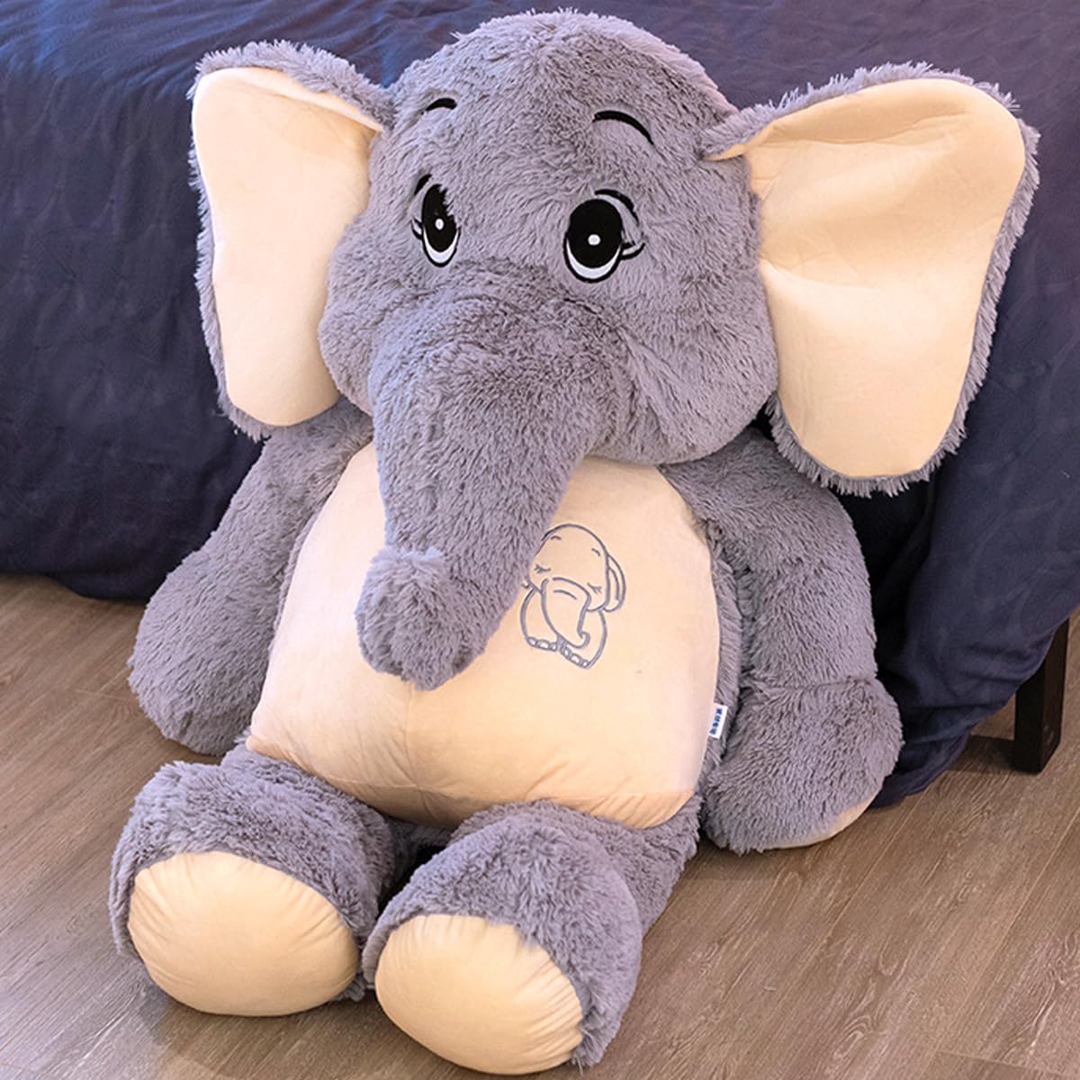 Giant Elephant Stuffed Animal 51'',Large Stuffed Elephant Plush Toy Soft Elephant Stuffed Animals for Birthday Mother's Day Christmas