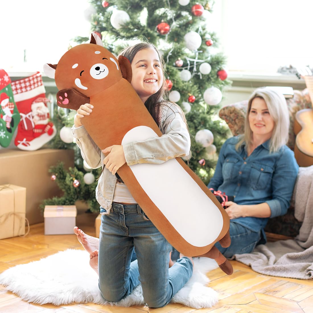 Long Shiba Inu Plush Toy, Soft Long Stuffed Corgi Plush Cute Long Shiba Inu Dog Stuffed Animals Shiba Inu Body Plush Stuffed Animal for Kids(Dog, 70cm/27.5inch)