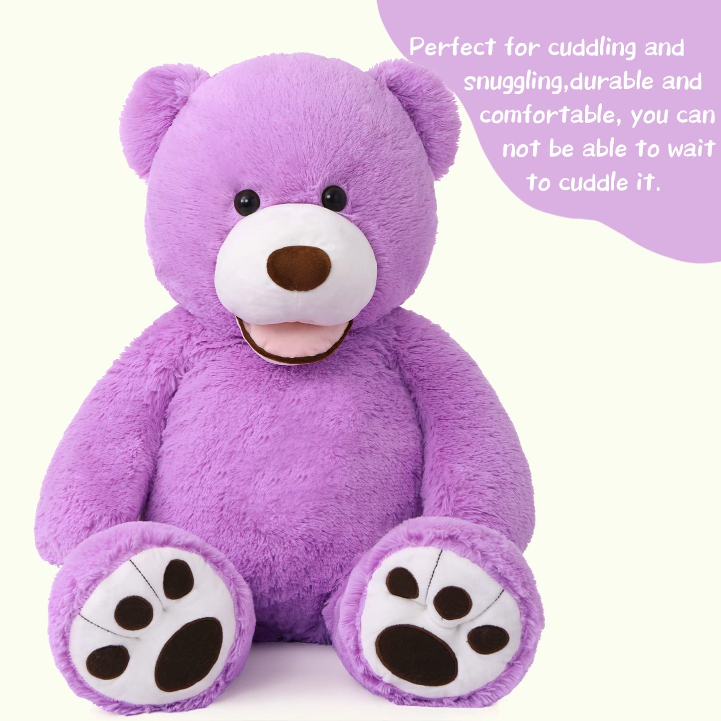 MorisMos Giant Teddy Bear Plush 5 Feet, Large Teddy Bears Stuffed Animals for Girlfriend Boyfriend, 5 Foot Life Size Bear Gifts for Valentine's Day, Baby Shower, Birthday
