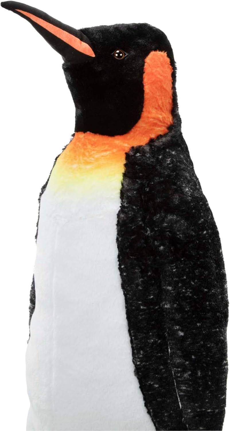 Melissa & Doug Giant Lifelike Plush Emperor Penguin Standing Stuffed Animal (3.4 Feet Tall) - Plush Toy