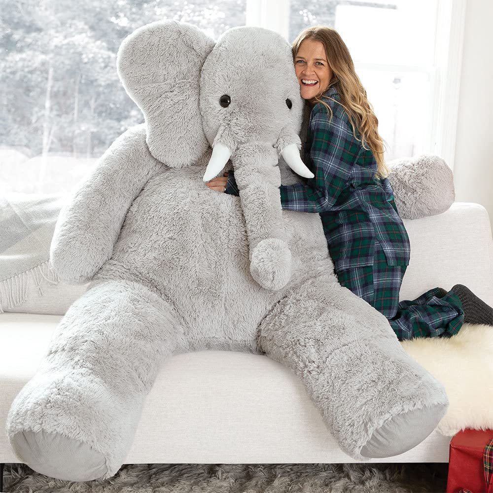 Vermont Teddy Bear Giant Elephant Stuffed Animal - Giant Stuffed Animals, 4 Foot, 48", 4 FT