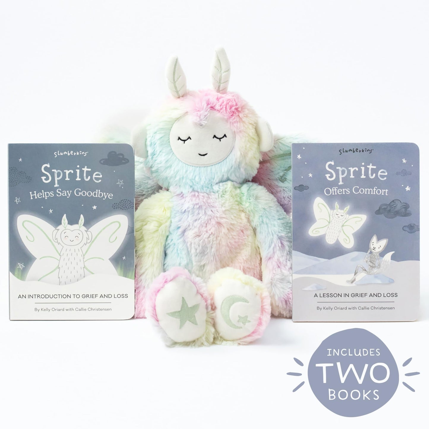 Slumberkins 14" Fox Kin & 2 Board Books Complete Set Bundle | Supports Changes, Coping Skills & Transitions | Social Emotional Development | Soft Plush Animal Gift Set (Fox Kin Plush + 2 Board Books)