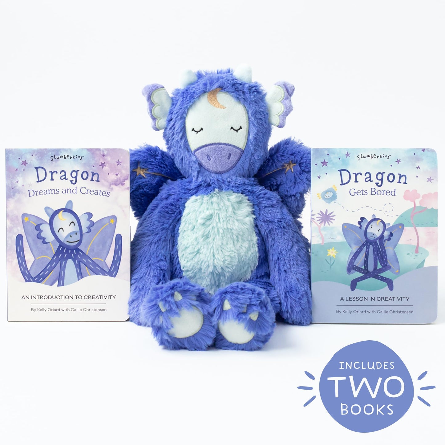 Slumberkins 14" Fox Kin & 2 Board Books Complete Set Bundle | Supports Changes, Coping Skills & Transitions | Social Emotional Development | Soft Plush Animal Gift Set (Fox Kin Plush + 2 Board Books)