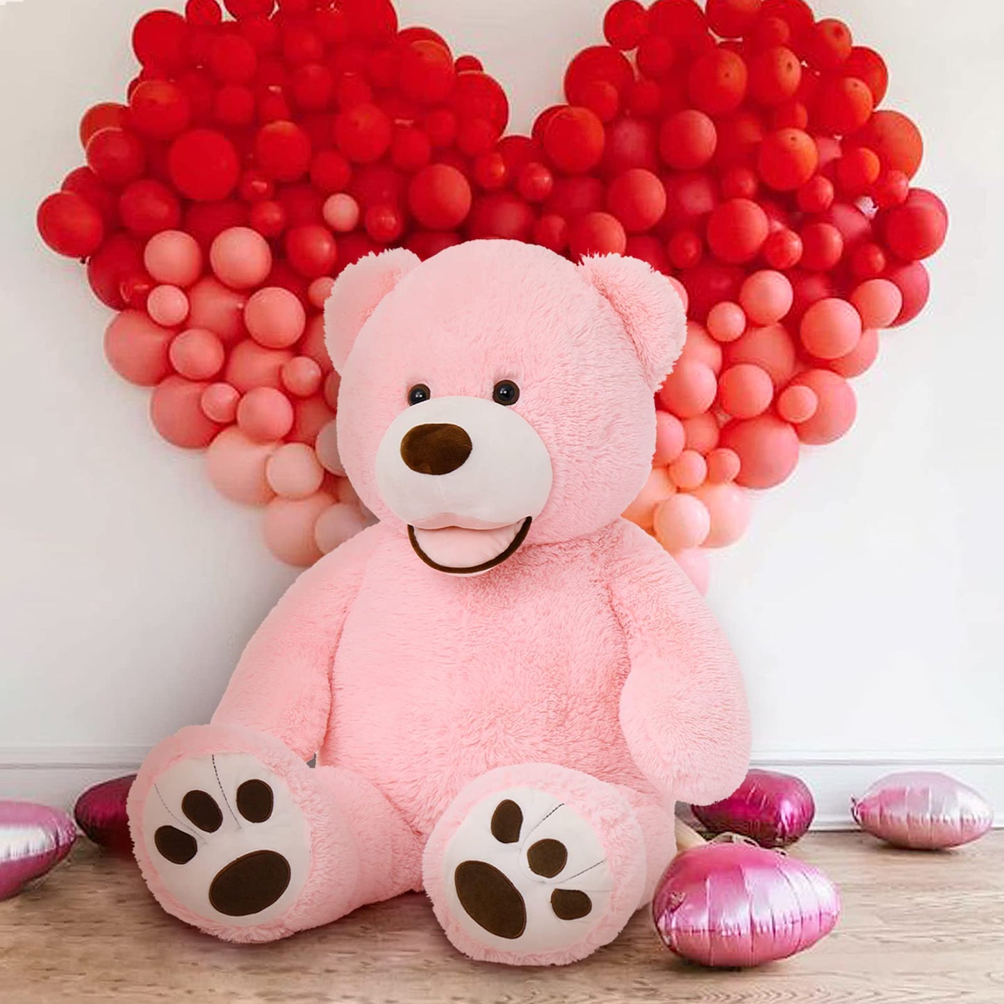 MorisMos Giant Teddy Bear Plush 5 Feet, Large Teddy Bears Stuffed Animals for Girlfriend Boyfriend, 5 Foot Life Size Bear Gifts for Valentine's Day, Baby Shower, Birthday