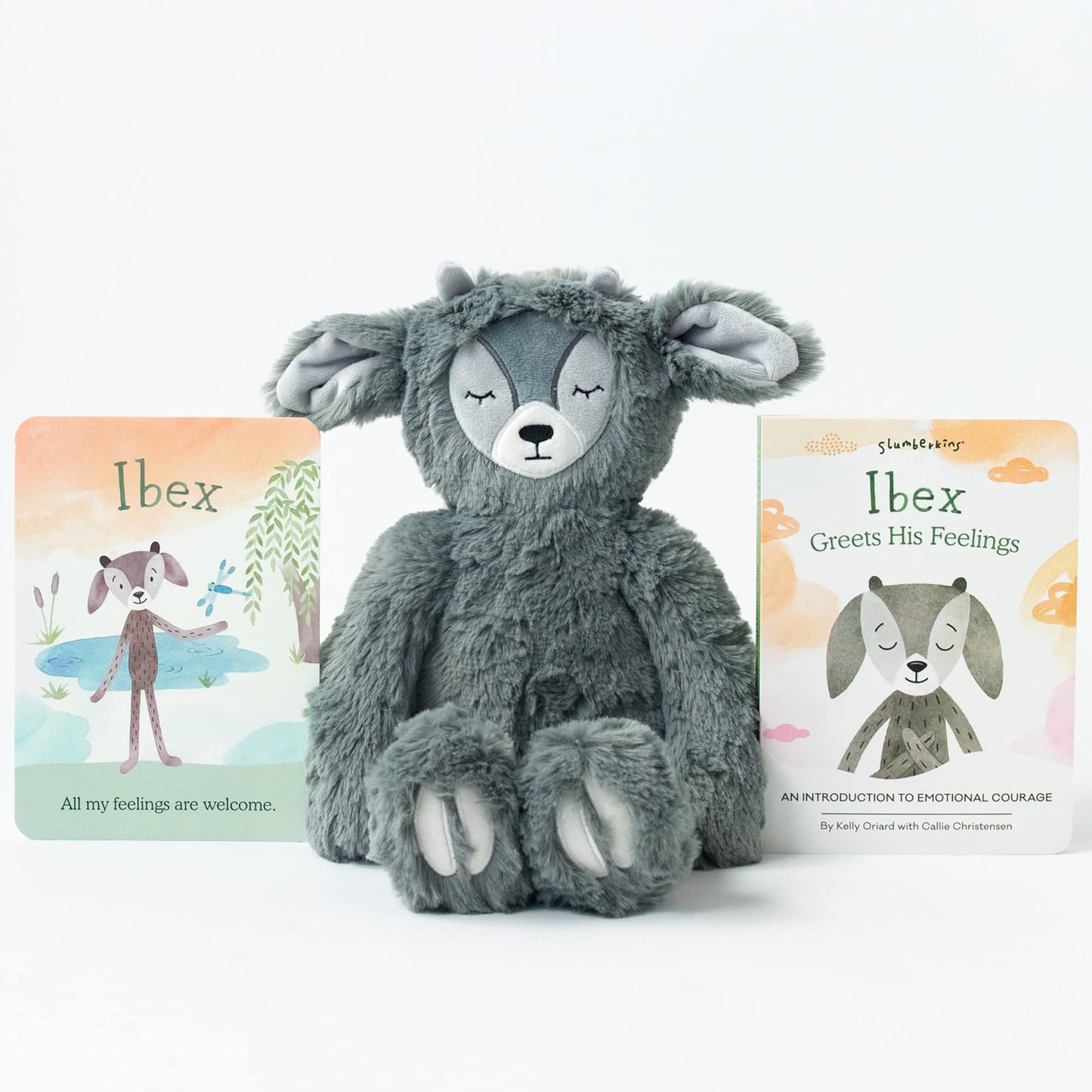 Slumberkins 14" Fox Kin & 2 Board Books Complete Set Bundle | Supports Changes, Coping Skills & Transitions | Social Emotional Development | Soft Plush Animal Gift Set (Fox Kin Plush + 2 Board Books)