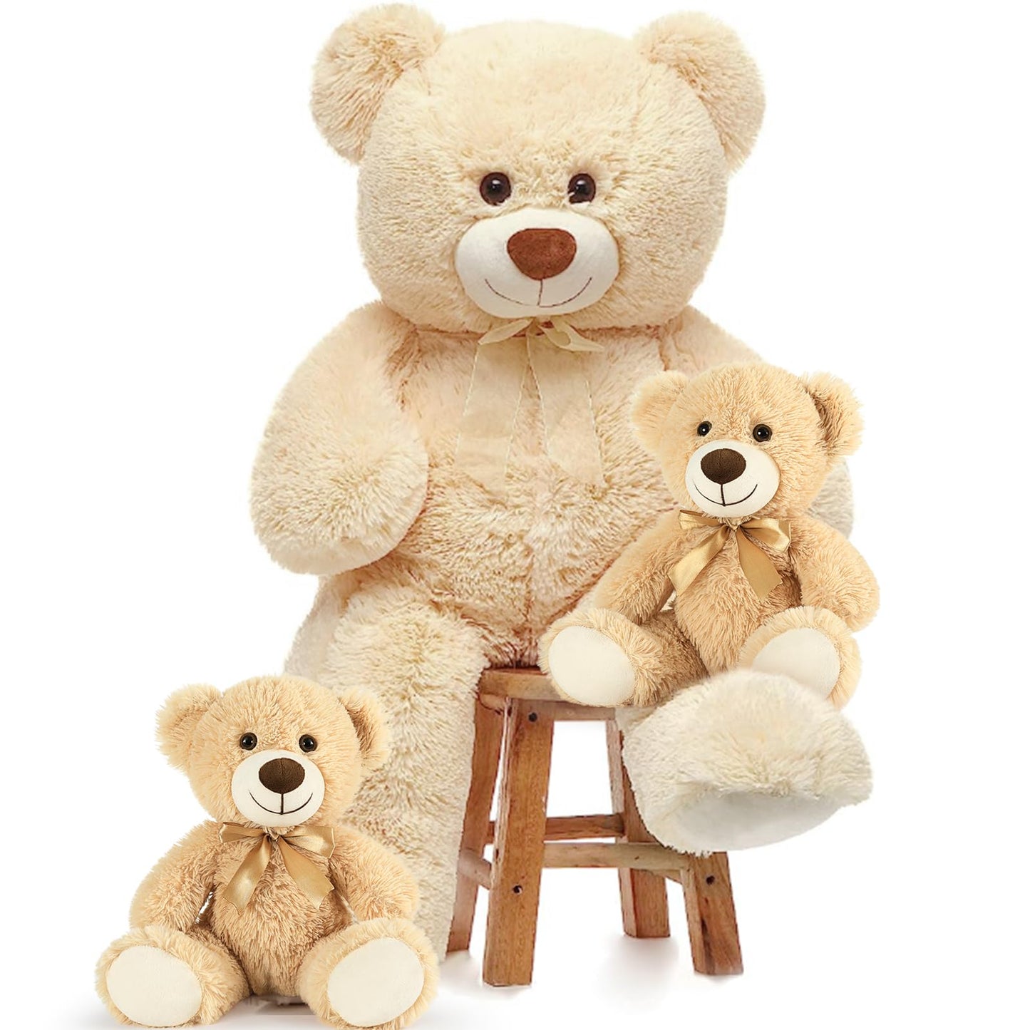 MorisMos Giant Teddy Bear Plush 5 Feet, Large Teddy Bears Stuffed Animals for Girlfriend Boyfriend, 5 Foot Life Size Bear Gifts for Valentine's Day, Baby Shower, Birthday
