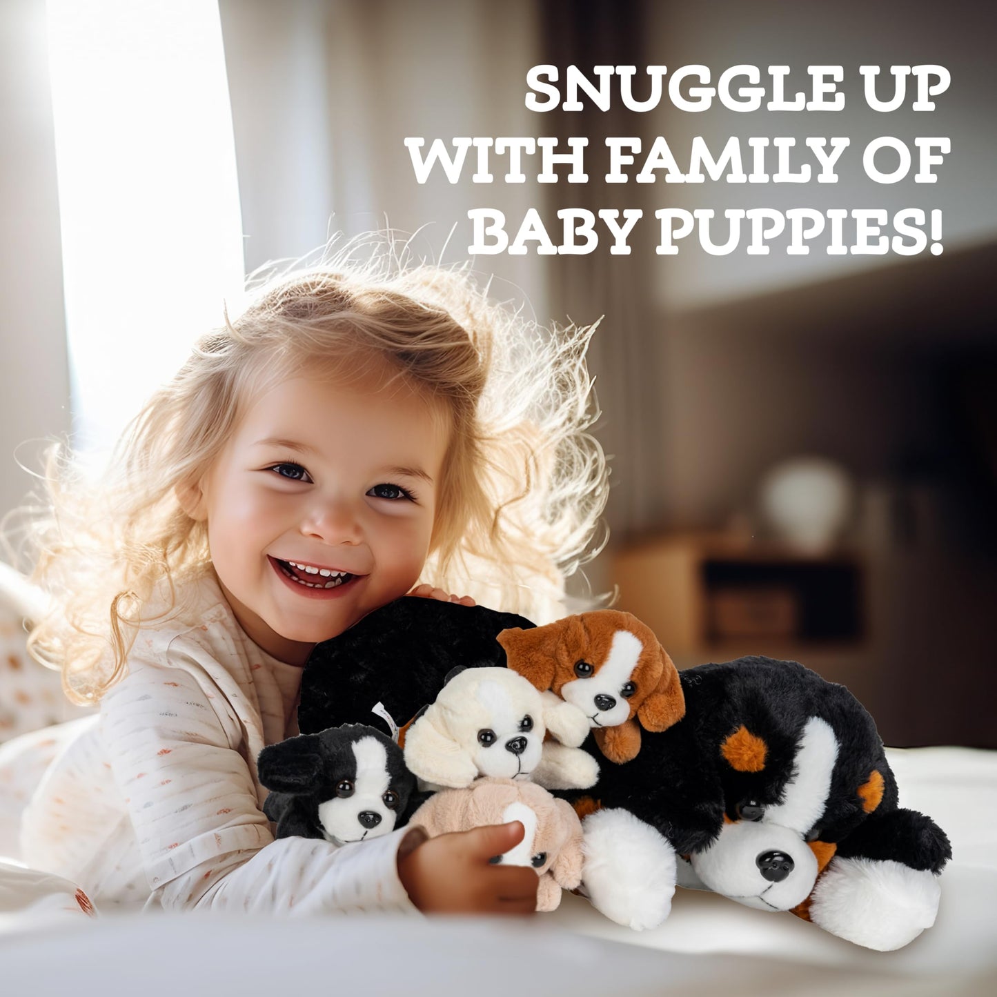 PixieCrush Adopt Me Dog Stuffed Animals for Girls Ages Three to Eight- Mommy Labradoodle with Four Puppies- Magical Dog Pillow Plushie - Enchanting Toy Dog Surprise for Imaginative Play