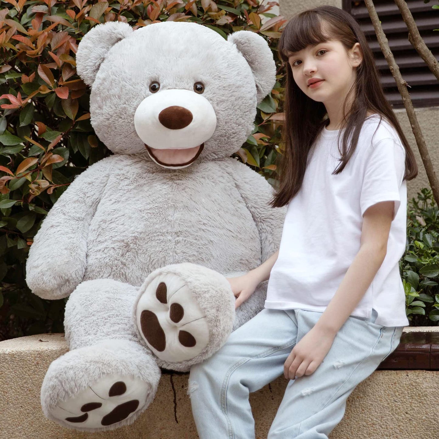 MorisMos Giant Teddy Bear Plush 5 Feet, Large Teddy Bears Stuffed Animals for Girlfriend Boyfriend, 5 Foot Life Size Bear Gifts for Valentine's Day, Baby Shower, Birthday