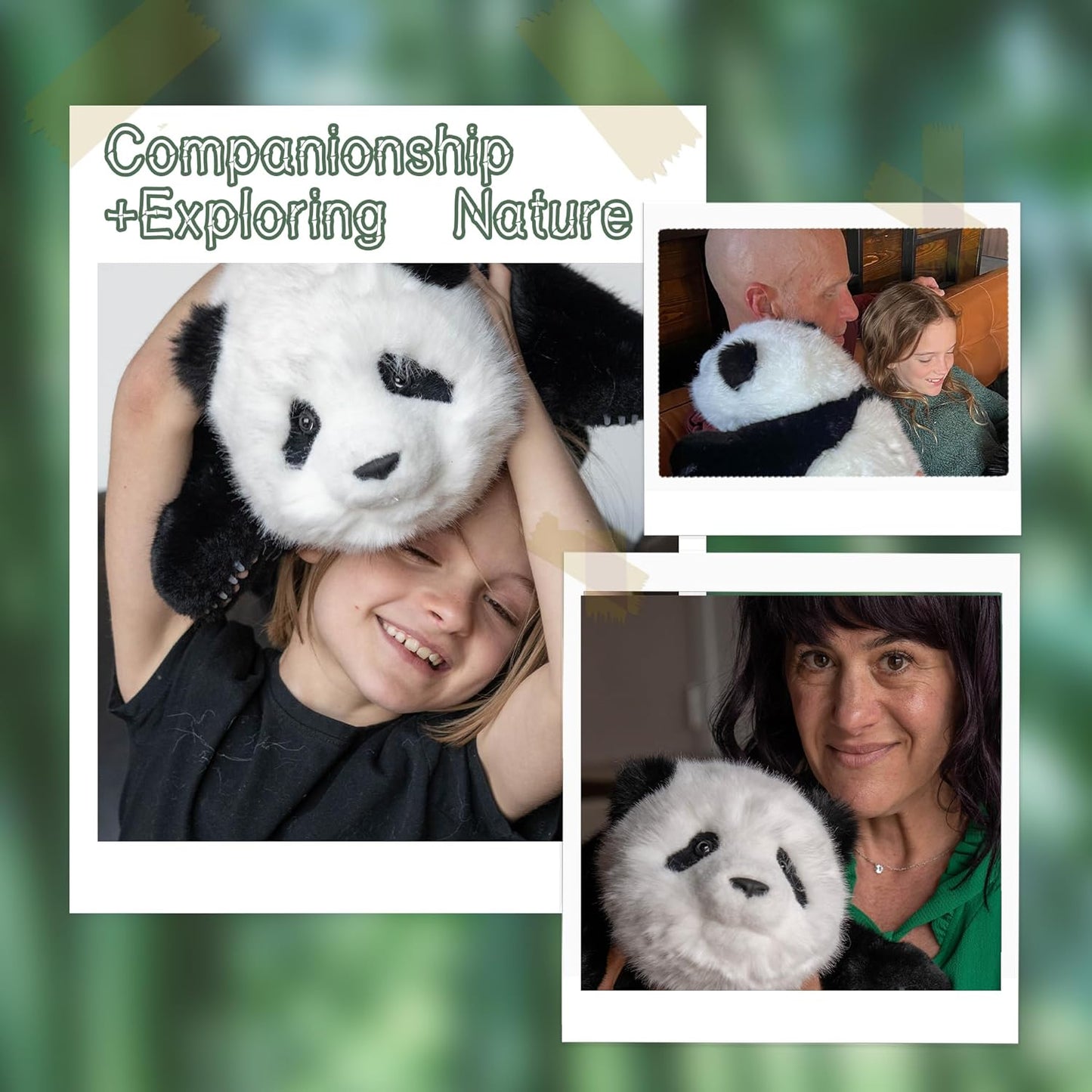 Chongker Weighted Stuffed Animals Panda Collection “MengLan” - Handmade Realistic Giant Panda Plush 4LBS, Lifelike Animals, Large
