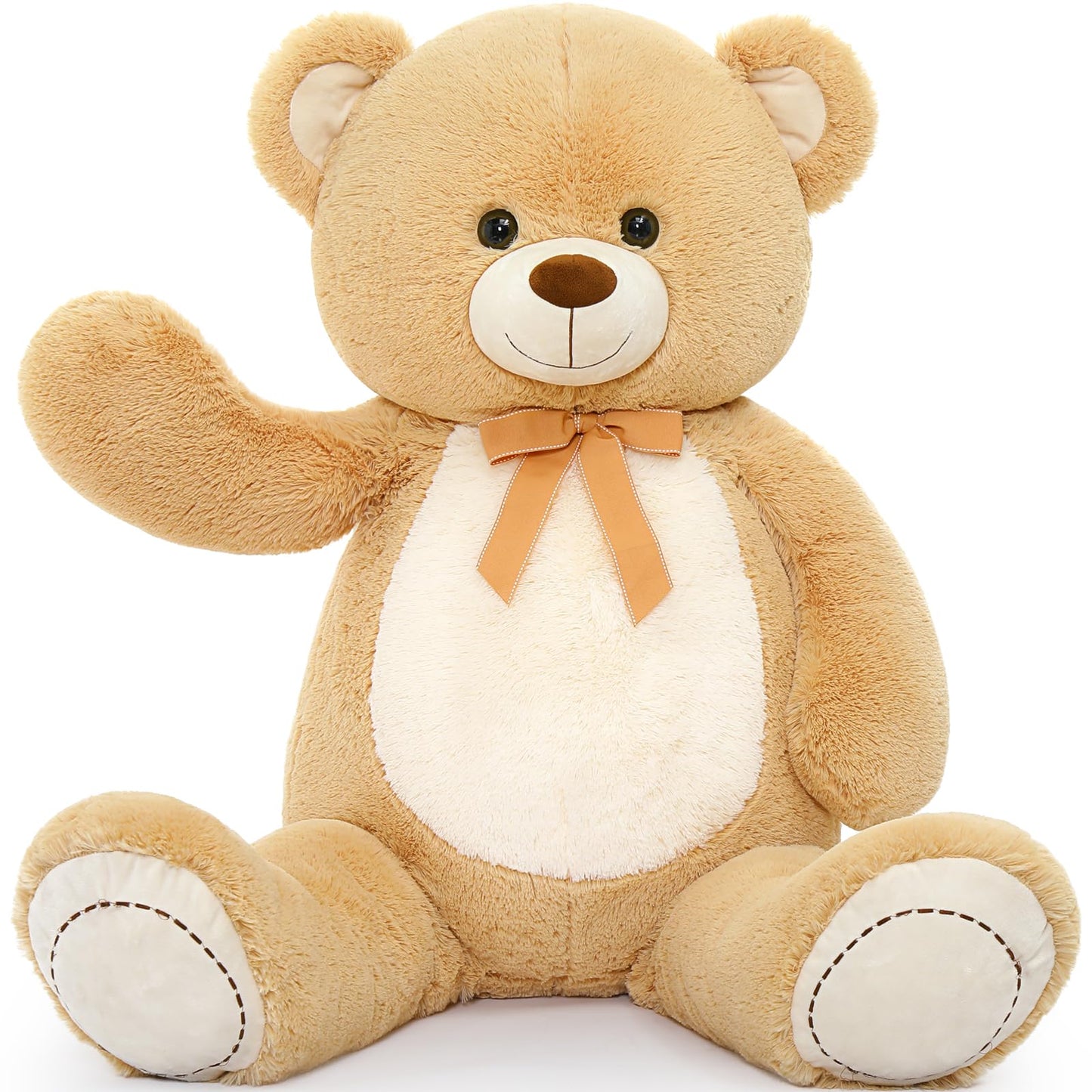Tezituor Large Teddy Bear Stuffed Animal 5Ft, Big Teddy Bear with Heart, Giant Brown Stuffed Bear Plush Toys for Kids, I Love You Bear Gift for Girlfriend