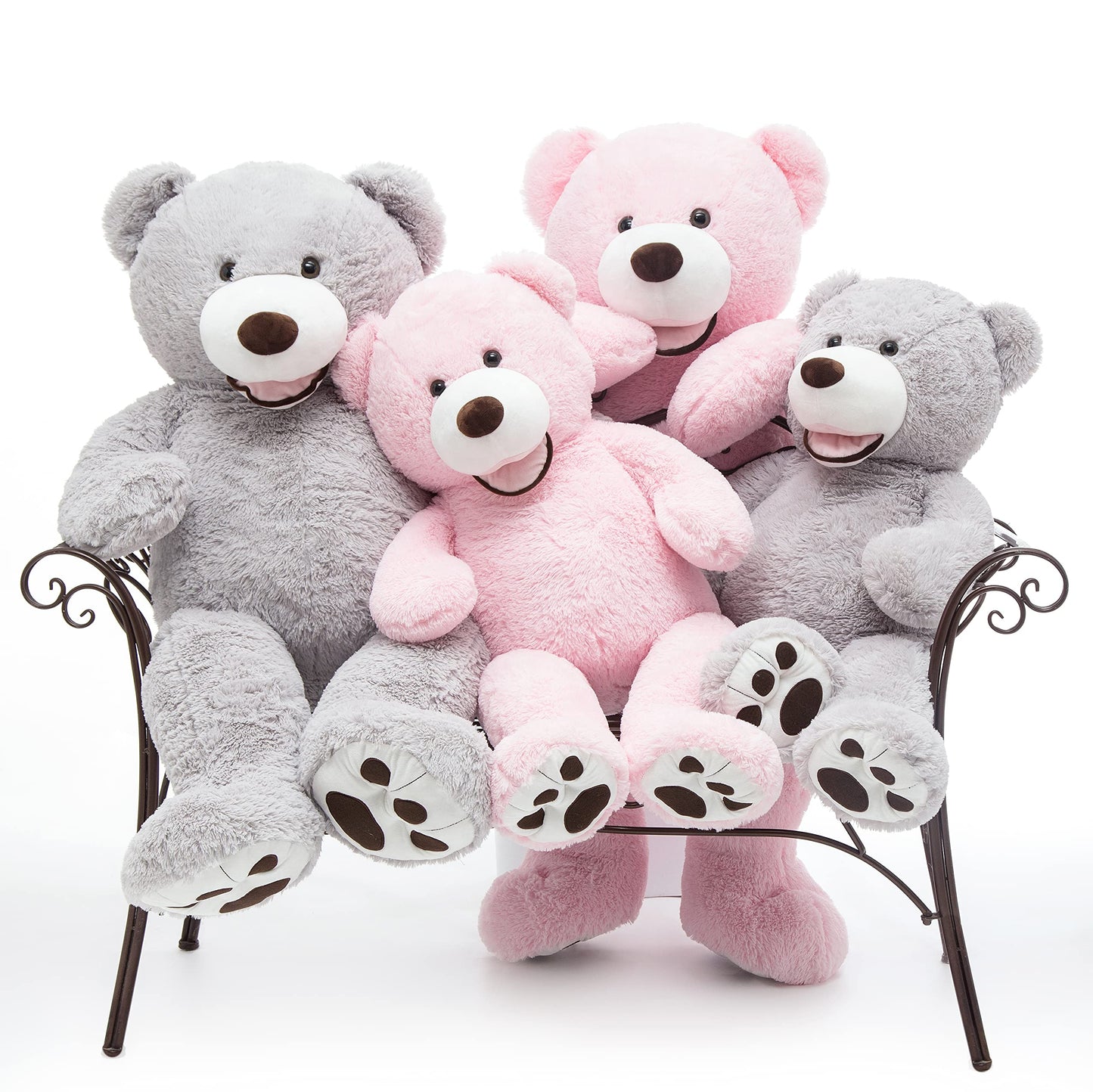 MorisMos Giant Teddy Bear Plush 5 Feet, Large Teddy Bears Stuffed Animals for Girlfriend Boyfriend, 5 Foot Life Size Bear Gifts for Valentine's Day, Baby Shower, Birthday