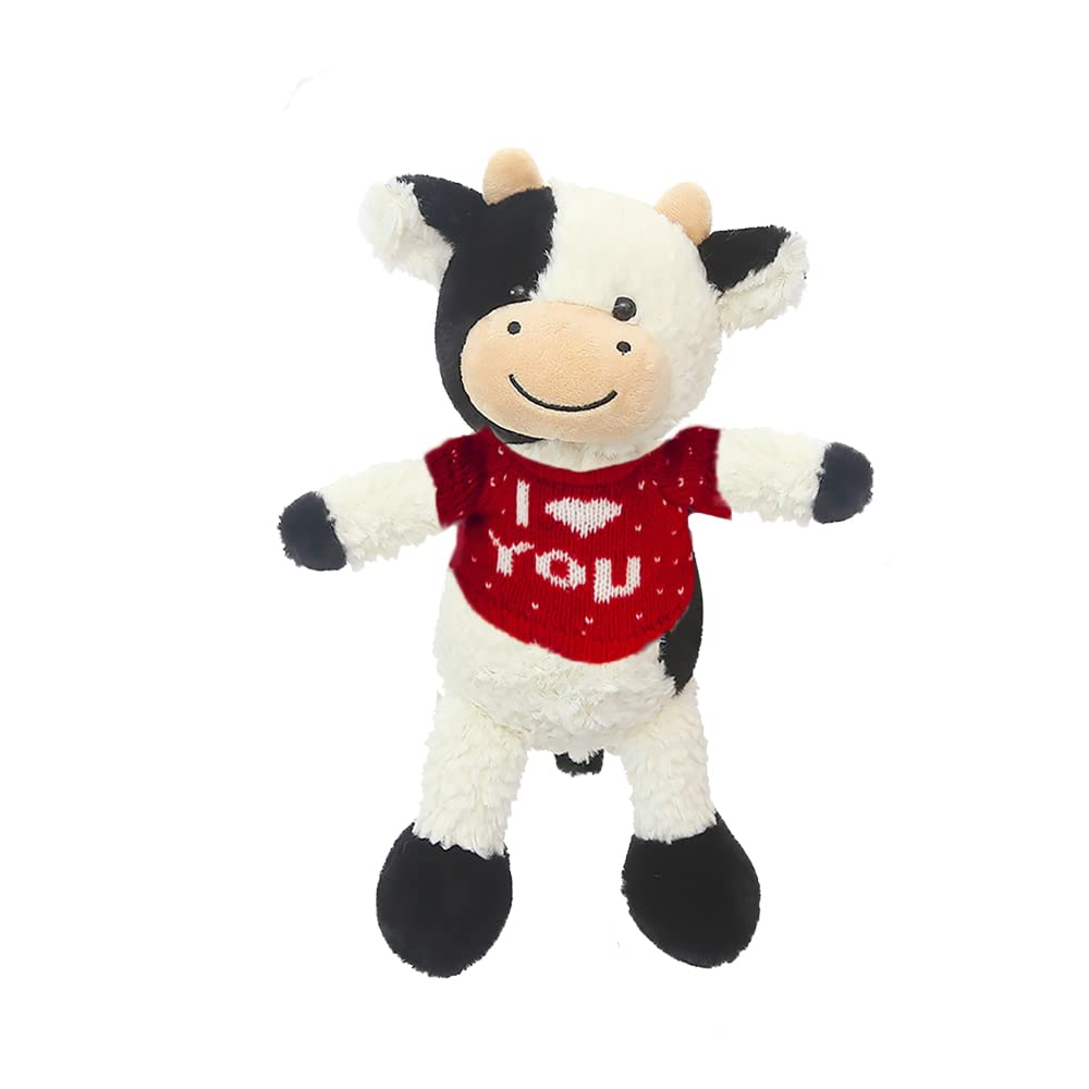 CHELEI2019 11.8" Cow Stuffed Animals Soft Cuddly Cow Plush Stuffed Animal Toy for Kids
